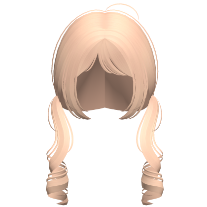 soft cutesy curly pigtails in blonde Roblox item