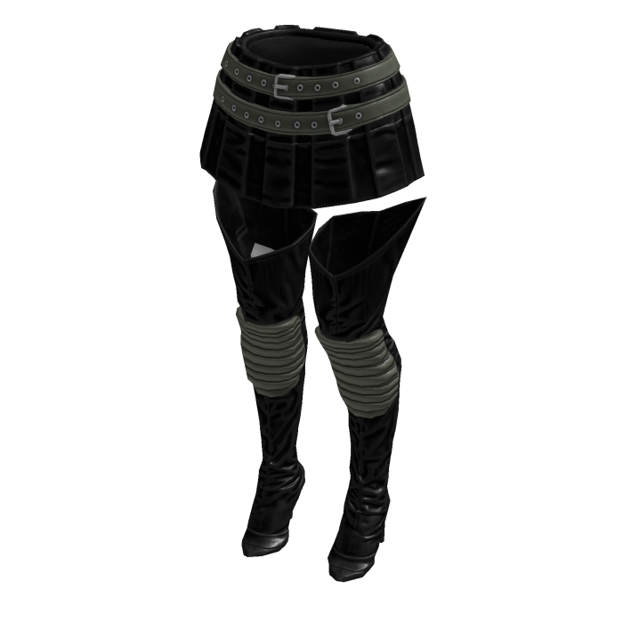 Fashionista Boot Chic Skirt (Black Khaki)