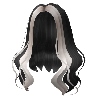 Y2K Flowy Waves in Black with Platinum Roblox item