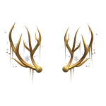 Snowy Antlers - Gold