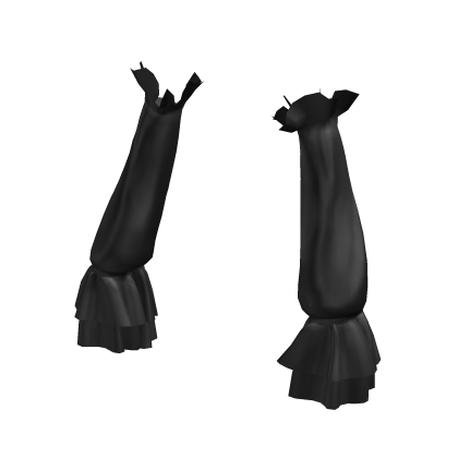 Black Long Ruffles Sleeves
