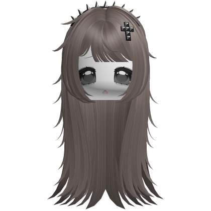 Vkei Moe Light Brown Messy Hair /w Spiky Headband Roblox item