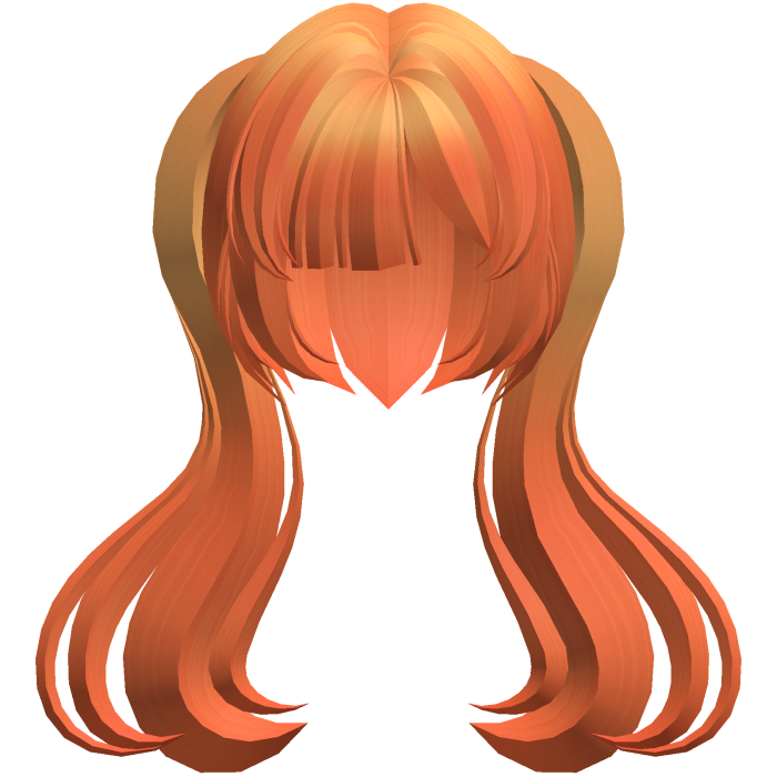 moe thick long fluffy ponytails orange