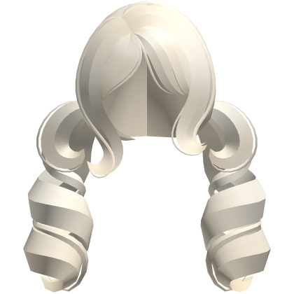 princess big swirly curls low ponytails blonde