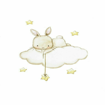 Bunny on Cloud Art Nursery Roblox decal