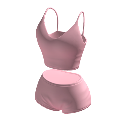 Shorts & Crop Top Pink