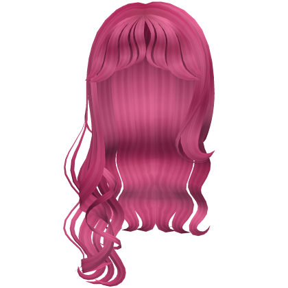 Sabrina Pink Long Sweet Curly Curtain Bangs Roblox item