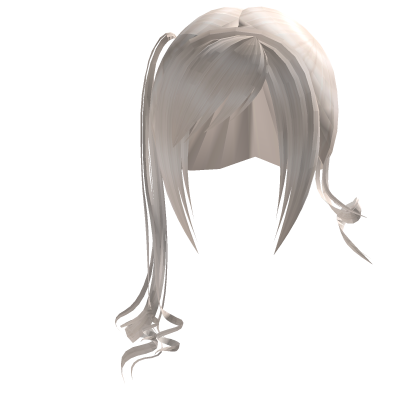 Androgynous Long Wolf Cut White Hair Roblox item