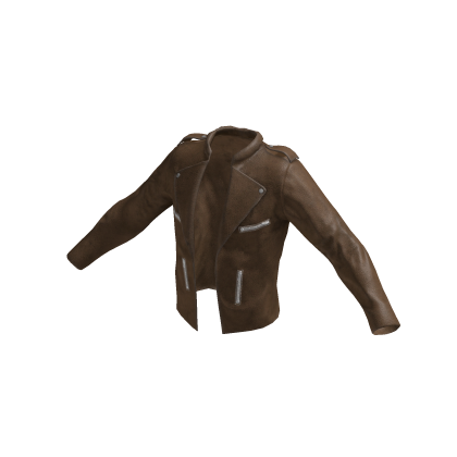 Brown Leather Moto Jacket
