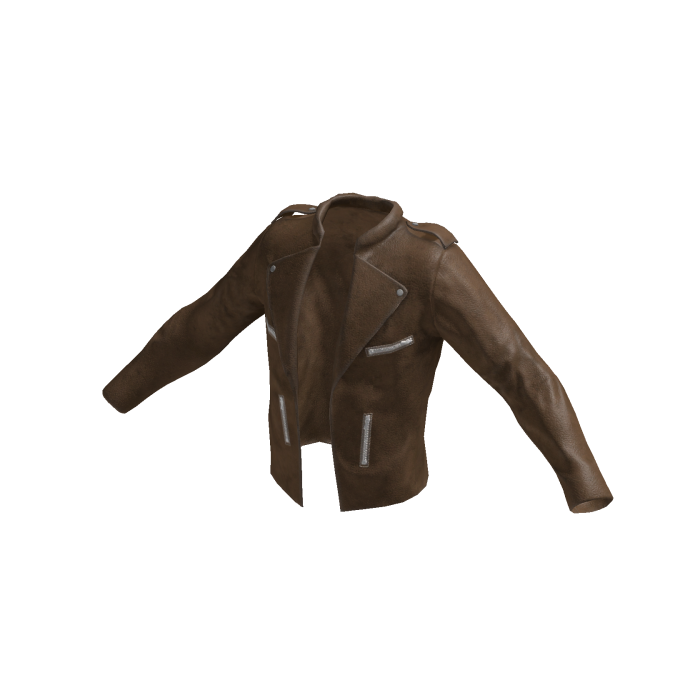 Brown Leather Moto Jacket
