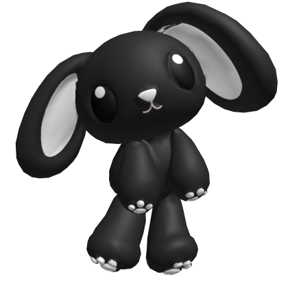 Cute Black Bunny Plushie Backpack