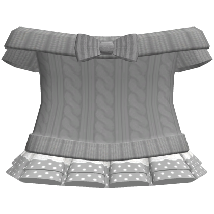 3.0 cute grey coquette sweater & mini skirt