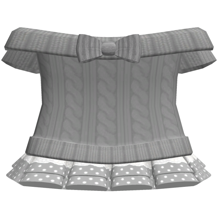 3.0 cute grey coquette sweater & mini skirt