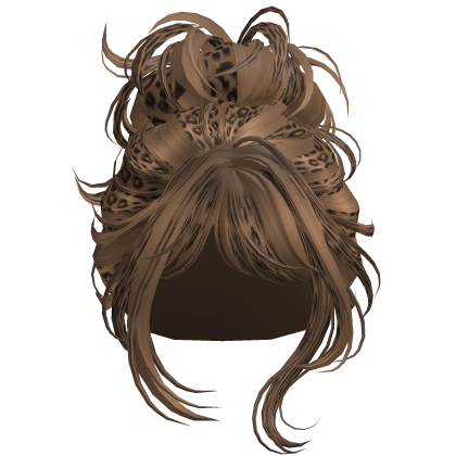 Y2k Elegant Spikey Simple Bun Bronze Cheetah | Roblox Item - Rolimon's