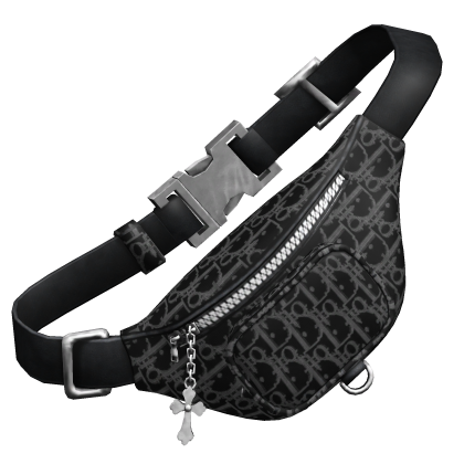 Black Dior Crossbody Designer Bag with Cross Charm Roblox item