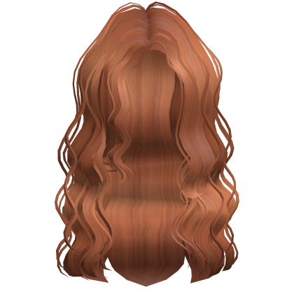 Wavy Mermaid Messy Curly Hair (Ginger) Roblox item