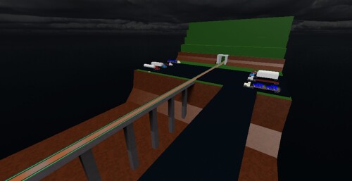 Train Train Bridge Cash Trucks on Tracks
