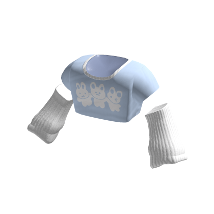 🍀Bunny Baby Tee w Armwarmers (Blue) thumbnail
