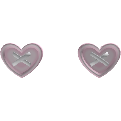 pink heart button eyes