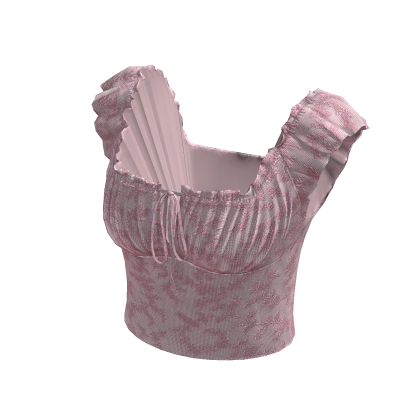 Cute y2k aesthetic baddie top [Pink] thumbnail