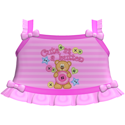 cute pink cute as a button tweencore cutecore top
