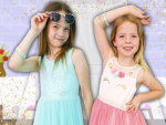 Maya and Addy tic tac toy fans