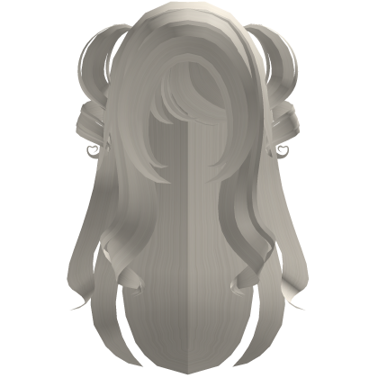 sweet cute blonde long wavy hair w twin pigtails