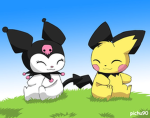Pikachu and Ku ro m i fan squad