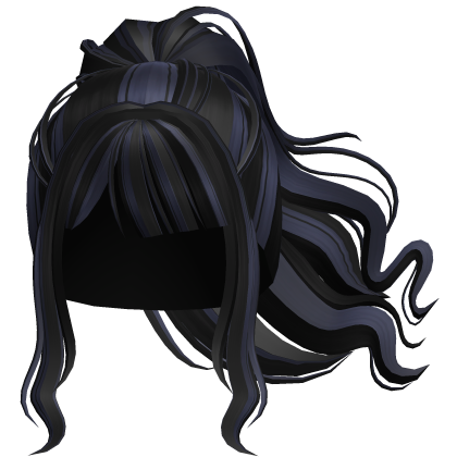Anime Lost in the Wind Ponytail (Blue and Black) Roblox item