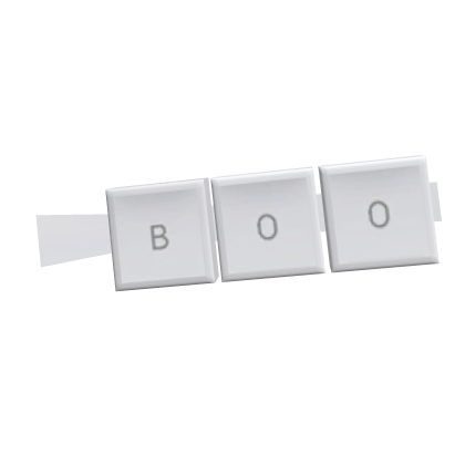 White Keyboard hairclip V2 [Boo]