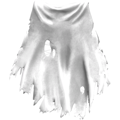 White Old Torn Ripped Traveler Cape 