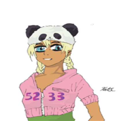 Girl with Panda Hat Roblox decal