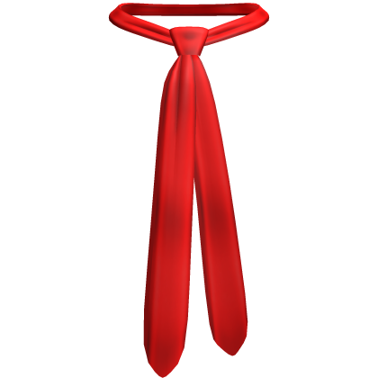Red Preppy Kawaii Skinny Tie Necklace