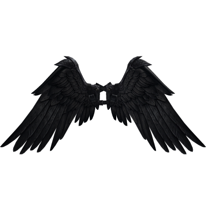 Black with details Icarus wings recoloring add-on Roblox item