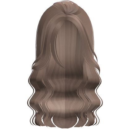 wavy summer long mermaid hair in milktea Roblox item