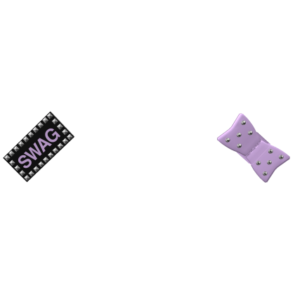 alt studded swag hair ties in purple & black Roblox item