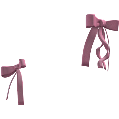 3.0 Cute Double Ribbons Bow on Hair Pink Roblox item