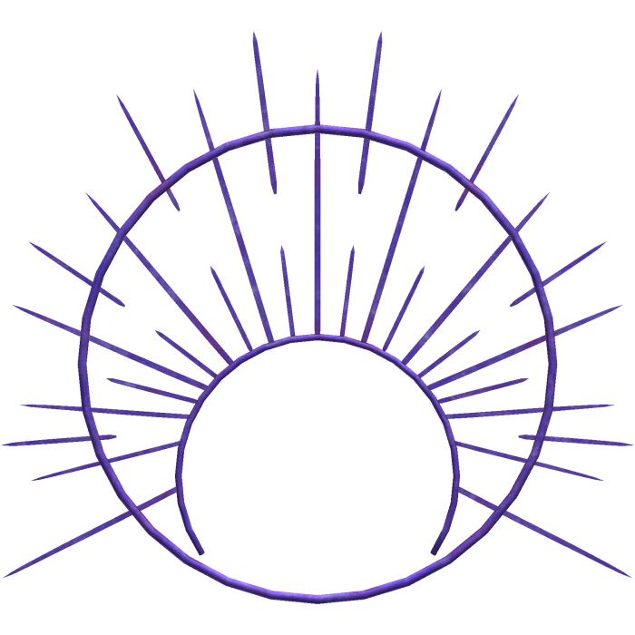 purple angelic halo crown