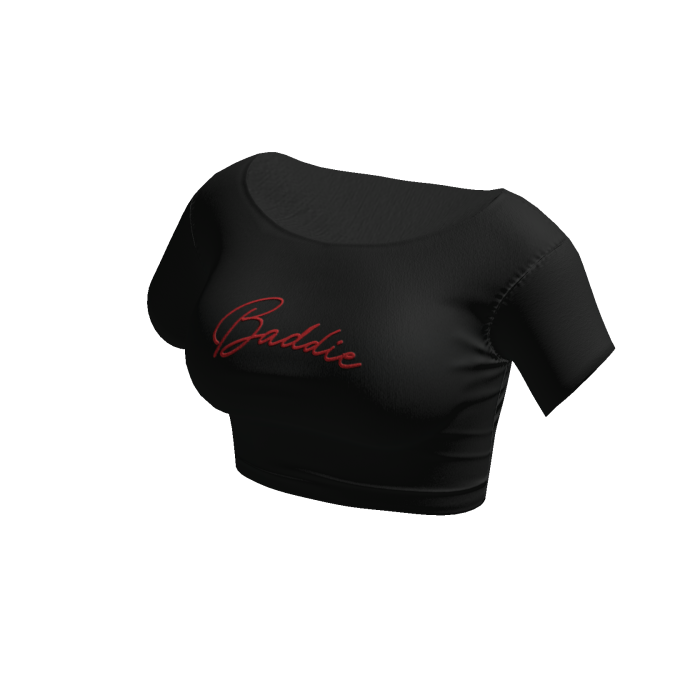 BLACK BADDIE CROP TOP - MKJZT