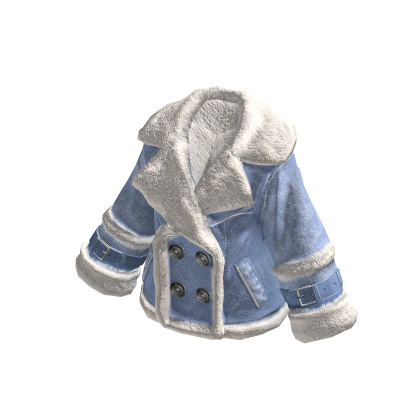 Winter Shearling Fur Collar Jacket (Light Blue)