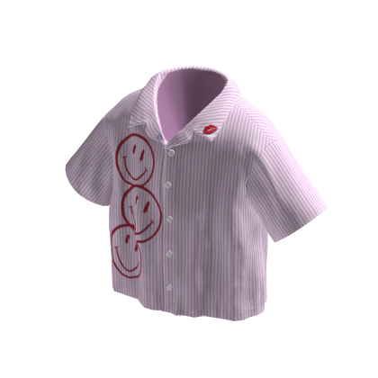 Pink Stripe Shirt Y2K thumbnail