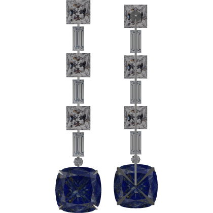 Kim's Diamond Ocean Earrings Roblox item