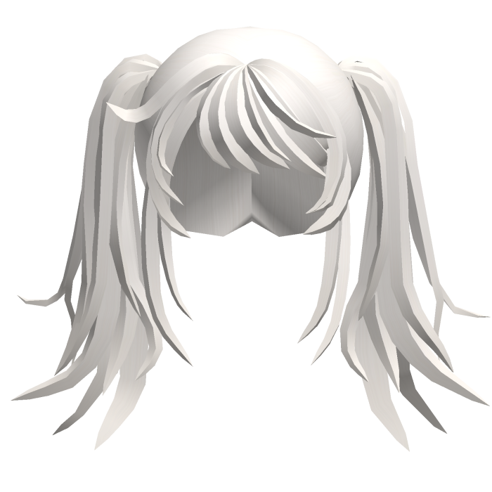 Kawaii Long Messy Twin Tails [White]
