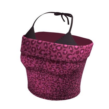 Hot Pink Leopard Print Halter Tank Top
