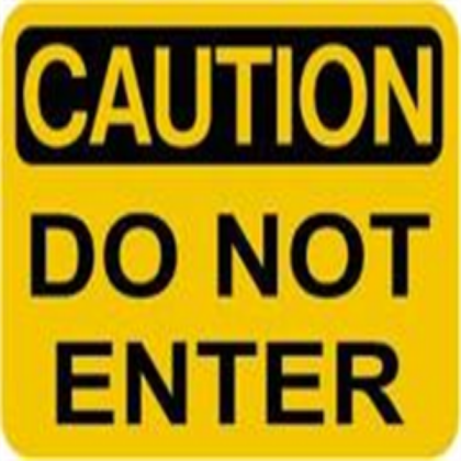caution do not enter sign Roblox decal