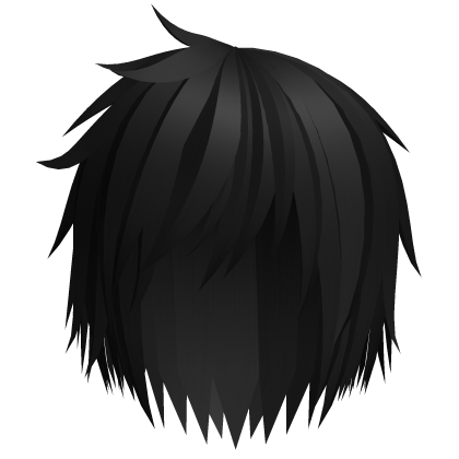 ♡︎ : messy vkei unkept anime hair in black Roblox item