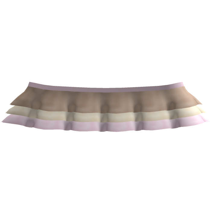 cutesy tweencore ruffled neopolitan miniskirt
