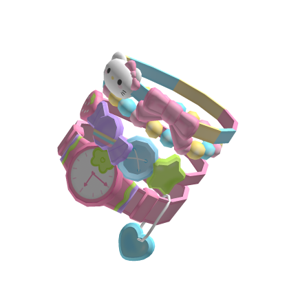 𐔌 cute decora kandi harajuku rainbow bracelet thumbnail
