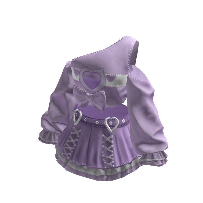 Purple Kawaii Bowdream Dollcore Shirt&Skirt