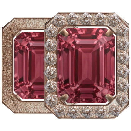 Luxurious Pendant Pink Earrings